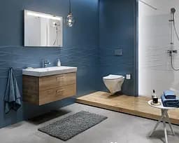 Тумба для ванної кімнати Cersanit Lara CET В390 з раковиною Mille 80 см Горіх S801-362 30412 - мініатюра 6