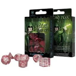 Набор кубиков Elvish Translucent & red Dice Set , 7 шт. (SELV05)