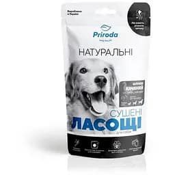 Натуральное сушеное лакомство Priroda для собак Желудок утиный сушеный слайсами 100 г