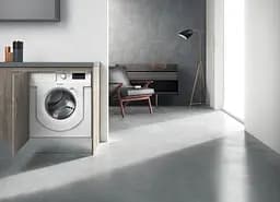 Пральна машина Whirlpool вбудована фронтальна, 7кг, 1400, A+++, 60см, дисплей, пара, інвертор, білий (BIWMWG71484E) - мініатюра 2