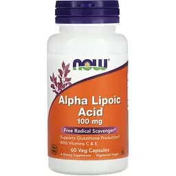 Альфа-липоевая кислота Now Foods Alpha Lipoic Acid 60 капcул