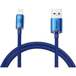Кабель Baseus Crystal Shine Series Fast Charging Data Cable USB to iP 2.4A 2 м голубой