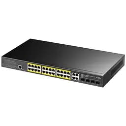 PoE-комутатор 29-портовий керований L2 Cudy GS2028PS4-300W гігабітний з 24 портами PoE, 300W (73-00540) - мініатюра 1