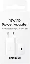Мережевий зарядний пристрій Samsung 15W Power Adapter (w/o Cable) - White (EP-T1510NWEGEU) (6972211) - мініатюра 3