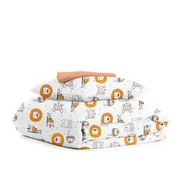 Дитяча постільна білизна в ліжечко LEO & GIRAFFE, теракотовий (LeoGiraffeFox_Terrakot_140)
