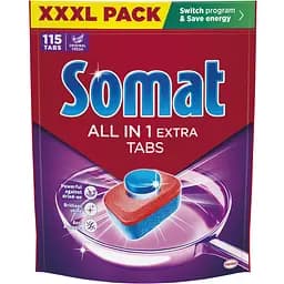 Таблетки для посудомоечной машины Somat Все в 1 Экстра 115 шт.