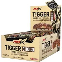 Батончик Amix Tigger Zero Choco Protein Bar Triple Brownie 20 шт. x 60 г 