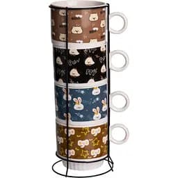 Набір чашок порцеляновий Toys 4 шт. 300 мл FM-15