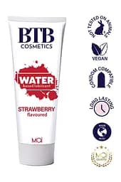 Змазка на водній основі BTB Flavored Strawberry з ароматом полуниці (100 мл)
