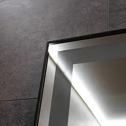 Дзеркало Dusel DE-M0061S1 Black 65x80 см з годинником і Bluetooth 600611, Чорний - мініатюра 8