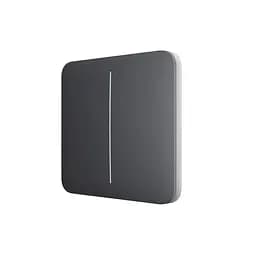 Розумний двоклавішний прохідний вимикач Ajax LightSwitch (2-gang/2-way) Jeweller (graphite/графіт) (26-00409) - мініатюра 3