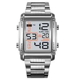 Мужские наручные часы Skmei 2206 (Серебристые с белым циферблатом)