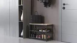 Банкетка універсальна Ferrum-decor Слайм 45x63x26 чорний ДСП Дуб Сан-Марино 16мм (FRD-104071) - мініатюра 2
