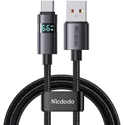 Кабель Mcdodo Horizontal LED Display 6A USB-A to USB-C Data Cable 1.2 м CA-6520 Чорний