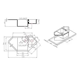 Кухонна мийка Lidz 1000x500/225 BLM-14 (LIDZBLM141000500225) - мініатюра 2