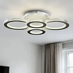 Елегантна LED-люстра для вітальні LT8012/2+2 LED (WT) - білий, 240 Вт, діаметр 59 см, від 14 до 20 м2 - мініатюра 2