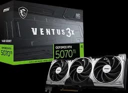Відеокарта GeForce RTX 5070 Ti 16GB MSI Ventus 3X OC (RTX 5070 Ti 16G VENTUS 3X OC)
