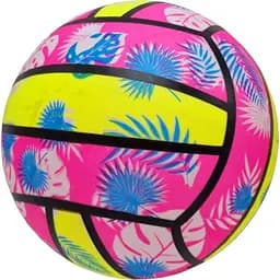 Мяч детский Bambi MS 3428-1 с листочками 22 см розовый