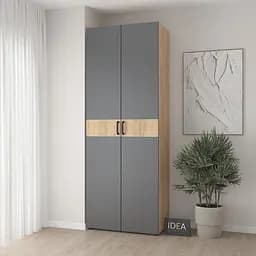 Шафа для одягу з однією штангою С-8.4 Дуб крафт/Асфальт Idea