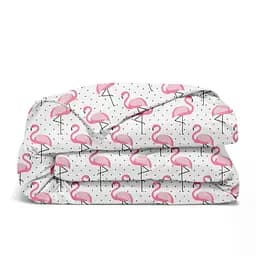 Дитяча постільна білизна в ліжечко FLAMINGO CS1, рожевий (FlamingoDotsGrey_RoseLight110x160_140) - мініатюра 4