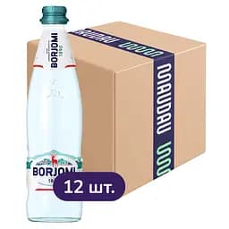 Упаковка мінеральної води Borjomi лікувально-столова сильногазована 6 л (0.5 л х 12 шт.) скло