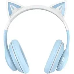 Навушники накладні XO BE38 Cats Ear Colourful Lights Headband сині