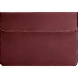 Кожаный чехол-конверт BlankNote Crazy Horse на магнитах для MacBook 15 дюймов Бордовый
