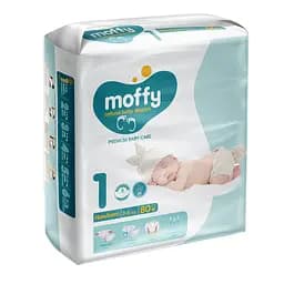 Детские подгузники Moffy Jumbo 1 (2-5 кг) 80 шт.