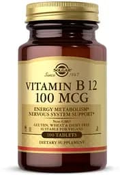 Вітаміни та мінерали Solgar Vitamin B12 100 mcg, 100 таблеток