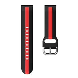 Браслет D2 Normal для Samsung Galaxy Watch 4 - чорно-червоний ширина кріплення 20мм силікон Watchbands (W37-3WB80498940) - мініатюра 4