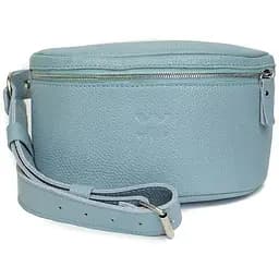 Шкіряна поясна сумка Explorer S блакитна флотар