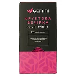 Чай фруктовий Gemini Фруктова вечірка 50 г (25 шт. х 2 г)