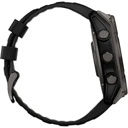 Смарт-годинник Garmin Fenix 8 Solar Sapphire 51mm Carbon Gray DLC Titanium with Black/Pebble Gray Silicone Band (010-02907-10/11/70) [115055] - мініатюра 5