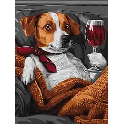 Картина за номерами "Пухнастий дегустатор" Ідейка KHO6625, 30х40 см