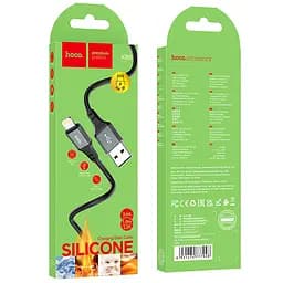 Дата кабель Hoco X86 Spear USB to MicroUSB (1m) Black - мініатюра 4