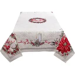 Скатертина новорічна Lefard Home Textile Kris lurex гобеленова 240х140 см (732-310) - мініатюра 2