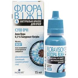 Капли глазные Флора Вижн Сухие глаза 15 мл 