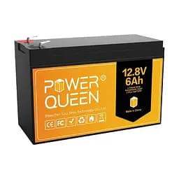 Акумуляторна батарея літій-залізо-фосфатна 12.8В 6А*год LiFePO4 Power Queen P12V6-6-BASIC-4-A6 (44-00534)