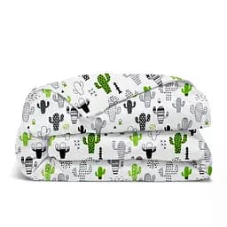 Дитяча постільна білизна в ліжечко CACTUS CS2, сірий (CactusGrayGreen_91GreenDark_140) - мініатюра 4