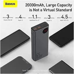 Зарядне для ноутбука Baseus Adaman 65W 20000 mAh PPIDMA-D01 - мініатюра 9