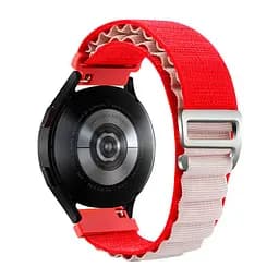 Ремінець для Realme Watch - червоно-білий Watchbands NormalCloth Wave ширина кріплення 20мм нейлоновий (W25-8WB16719755) - мініатюра 2