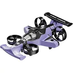 Квадрокоптер літак-винищувач на радіокеруванні XZCURE D09 рухомі елементи фіолетовий для дітей 3+
