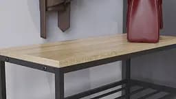 Полиця для взуття Слайм 3 Ferrum-decor 635x630x260 Чорний метал ДСП Дуб Сонома 16 мм (FRD-105158) - мініатюра 5