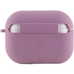 Силіконовий футляр з мікрофіброю для навушників Airpods Pro Ліловий / Lilac Pride - мініатюра 3