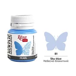 Акрил для декору Небесно-блакитний (81) перламутр 20 мл Rosa Talent