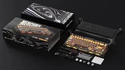 Клавіатура GravaStar Mercury K1 Pro 80keys Kailh Speedy Mint BT/WL/USB RGB CyberFlare (GSK1PRO_BO_BLK) - мініатюра 11