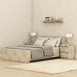 Кровать двуспальная MebelStar Нео 140x200 см Бетон (MBS-1122)