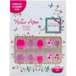 Дитячі накладні нігті Lukky Pinky багаторазові 10 шт. (T19426)