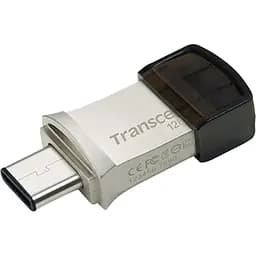 Флеш-накопитель Transcend JetFlash 890 128GB USB 3.1 / Type-C Silver (TS128GJF890S) (FFUFTR00066)