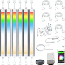 Розумне підсвічування шафи LAMPAOUS білі та кольорові з регулюванням яскравості сумісне з Amazon Alexa Google Home